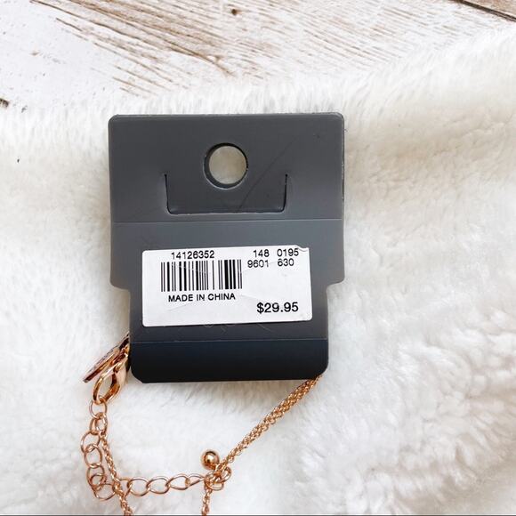 The Limited Two Row Layered Necklace Rose Gold Tone Tube Bar Pendant New - Picture 7 of 9